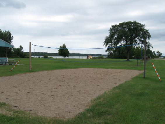 Sand volleyball court
